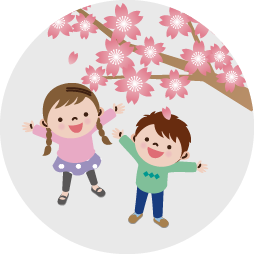 お花見イラスト